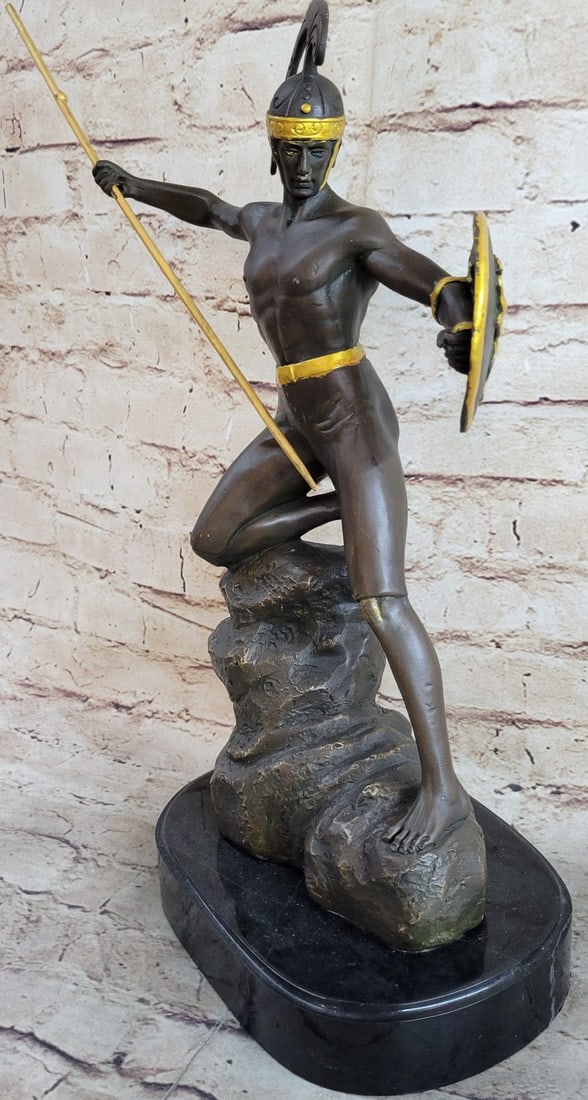 Nude Roman Warrior Bronze Sculpture: This Roman Warrior Bust Bronze Sculpture is made of superior bronze. It is made to stand up to the elements and will look great wherever you place it with little or no maintenance. This bronze sculptu