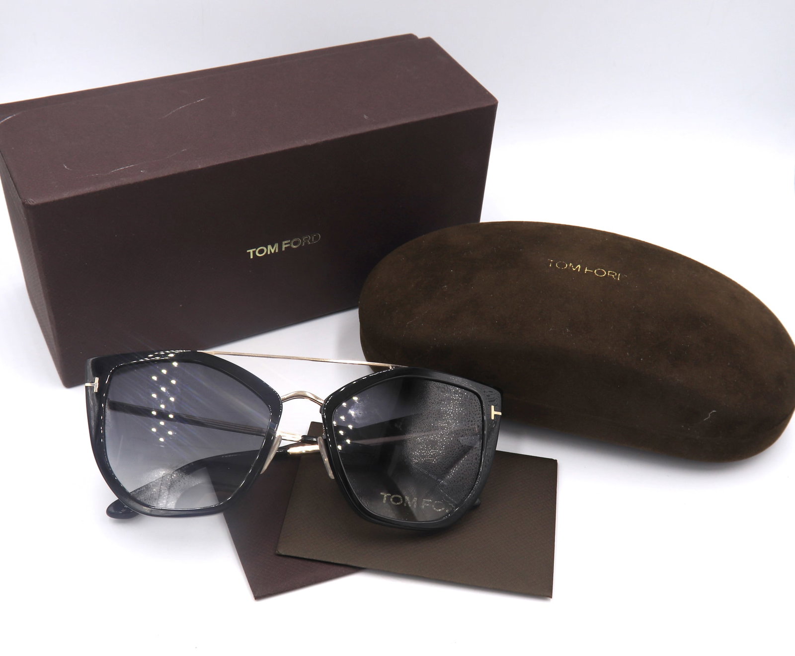 Tom Ford Cat Eye Metal and Acetate Sunglasses (1 of 8)