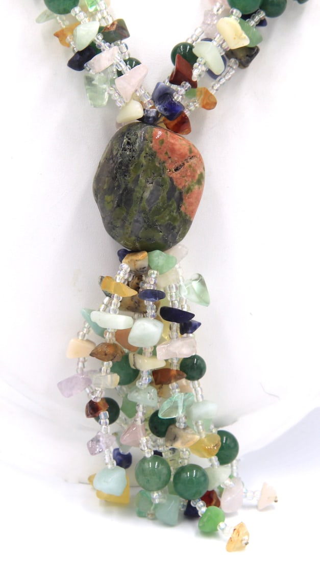 Unakite chunky necklace - 2
