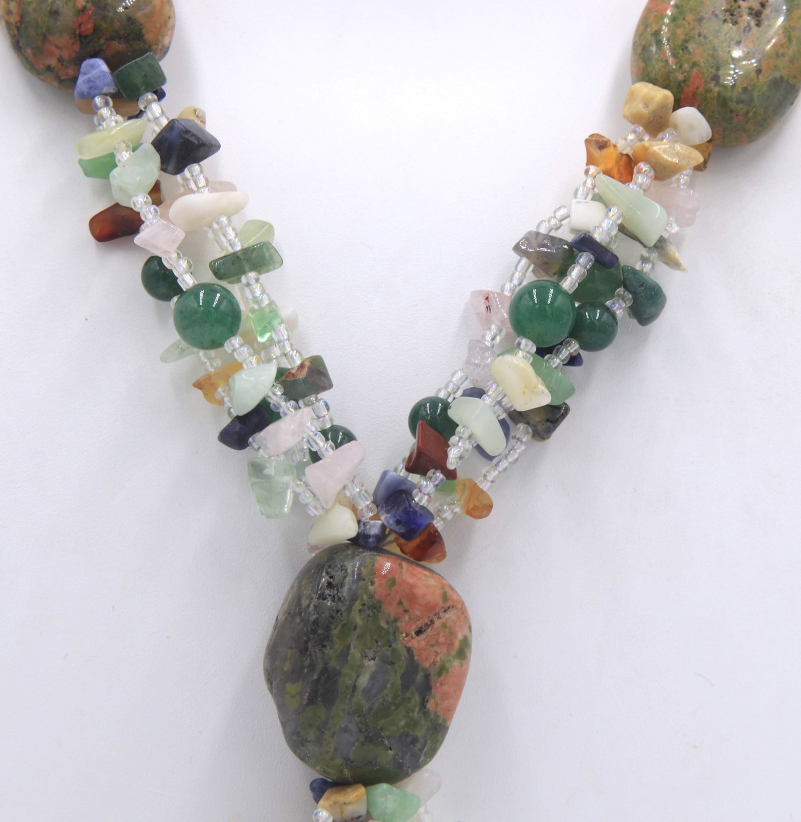 Unakite chunky necklace - 3