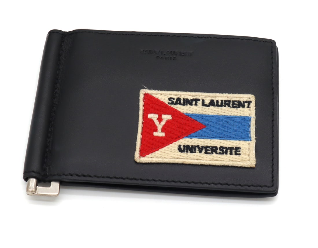 YSL University patch bill clip wallet - 2