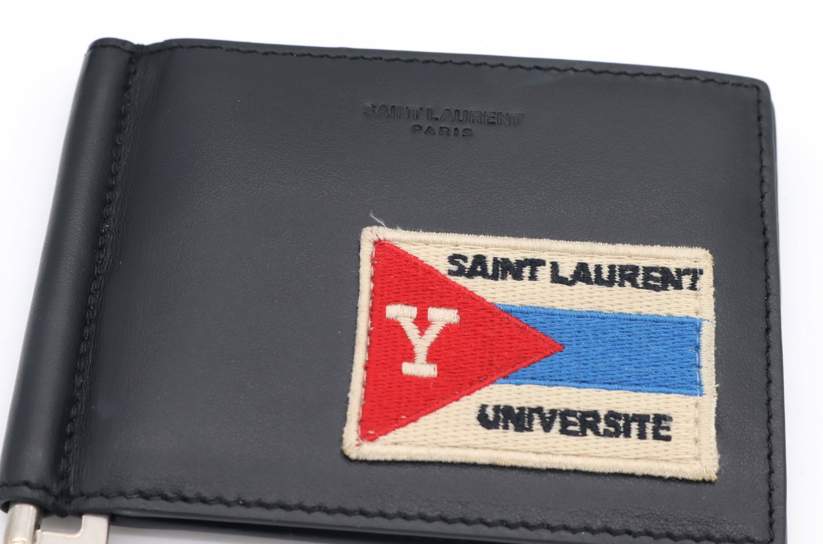 YSL University patch bill clip wallet - 3