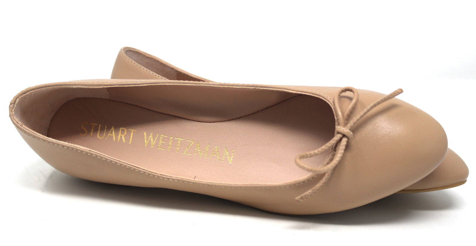 Stuart Weitzman Bria leather bow Ballerina flat - 3