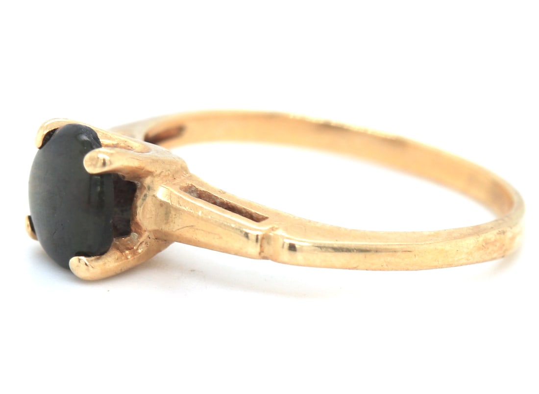 14kt Yellow gold gemstone solitaire ring - 3