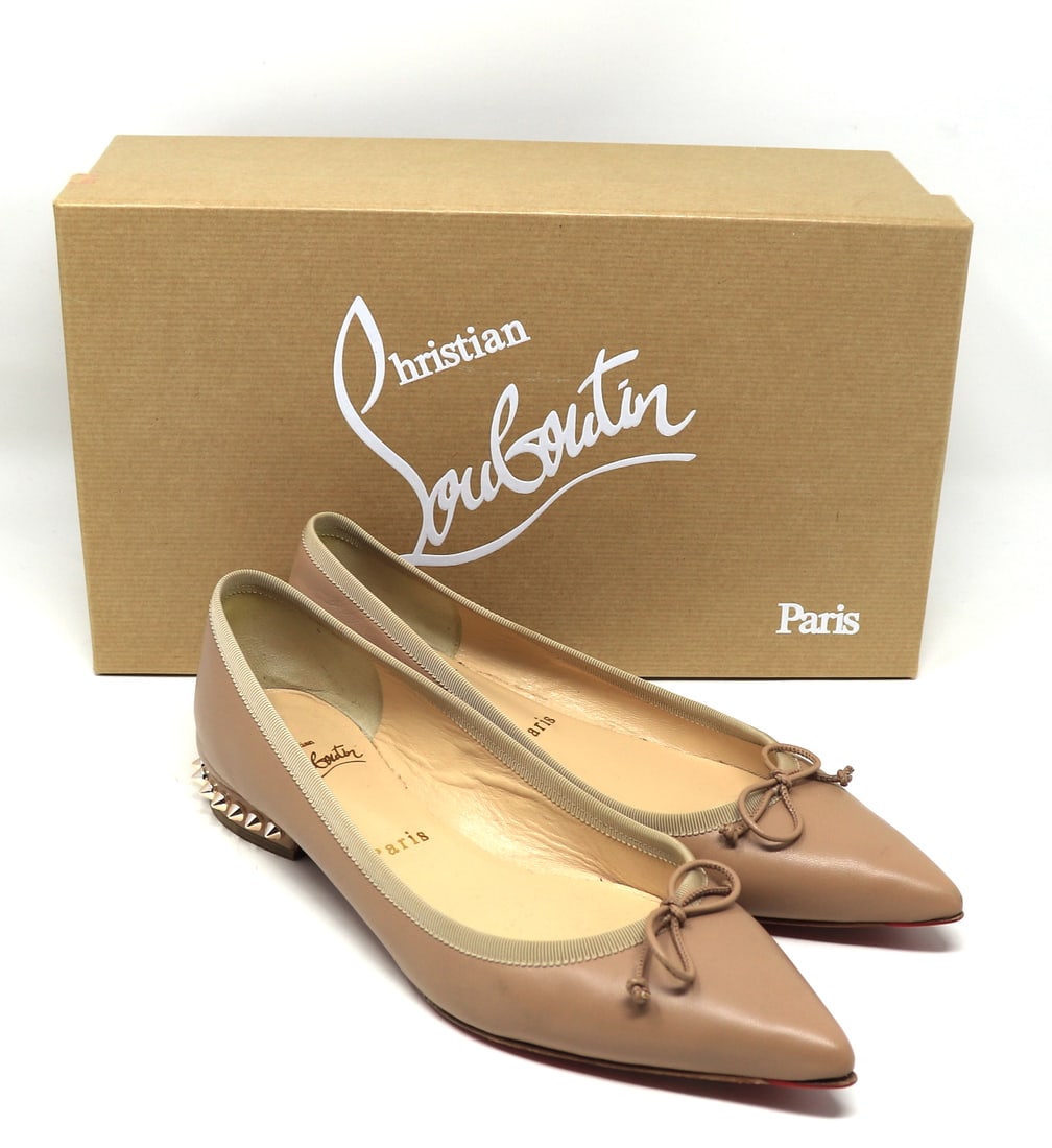 Christian louboutin hall flat nappa version nude: Christian louboutin hall flat nappa version nude. Comes with box. Size 36