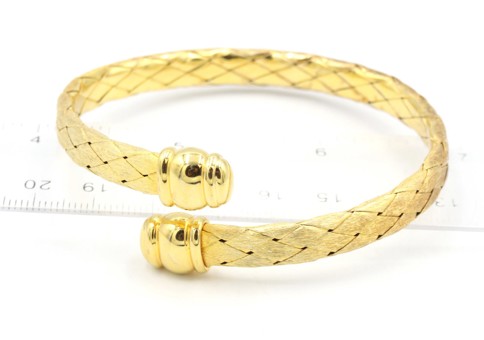 Italian 925 sterling silver bypass bangle - 7