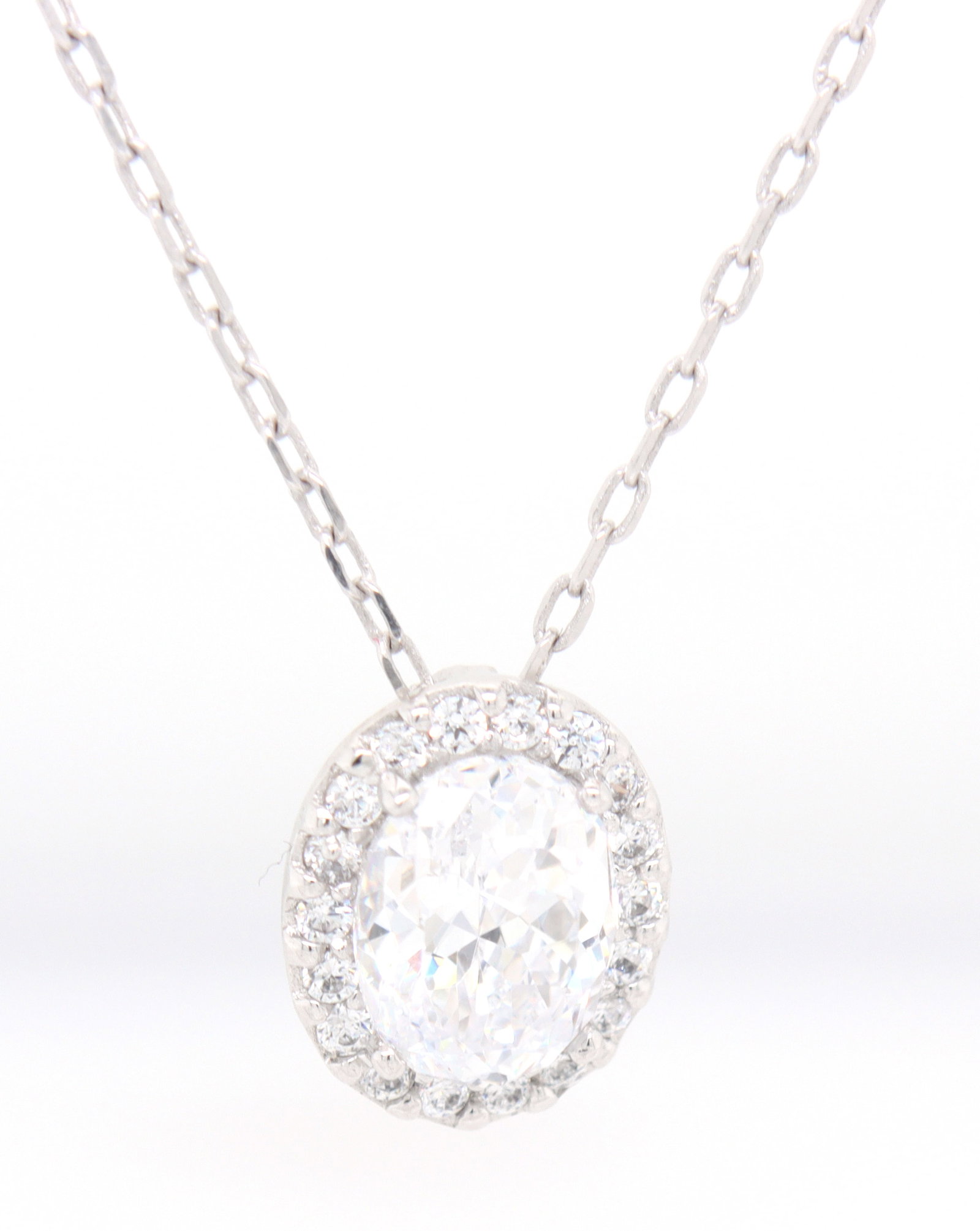 Tacori 925 sterling silver cubic zirconia pendant on chain