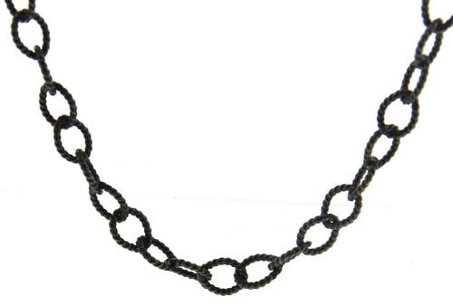 Edgy & Chic Sterling Silver Oxidized Twisted Oval MatineChain (1 of 4)