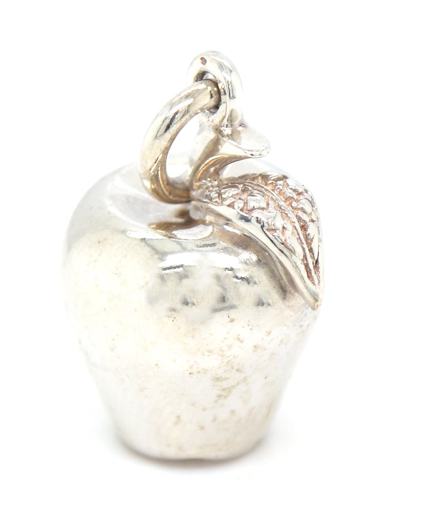 925 Sterling silver apple charm - 2