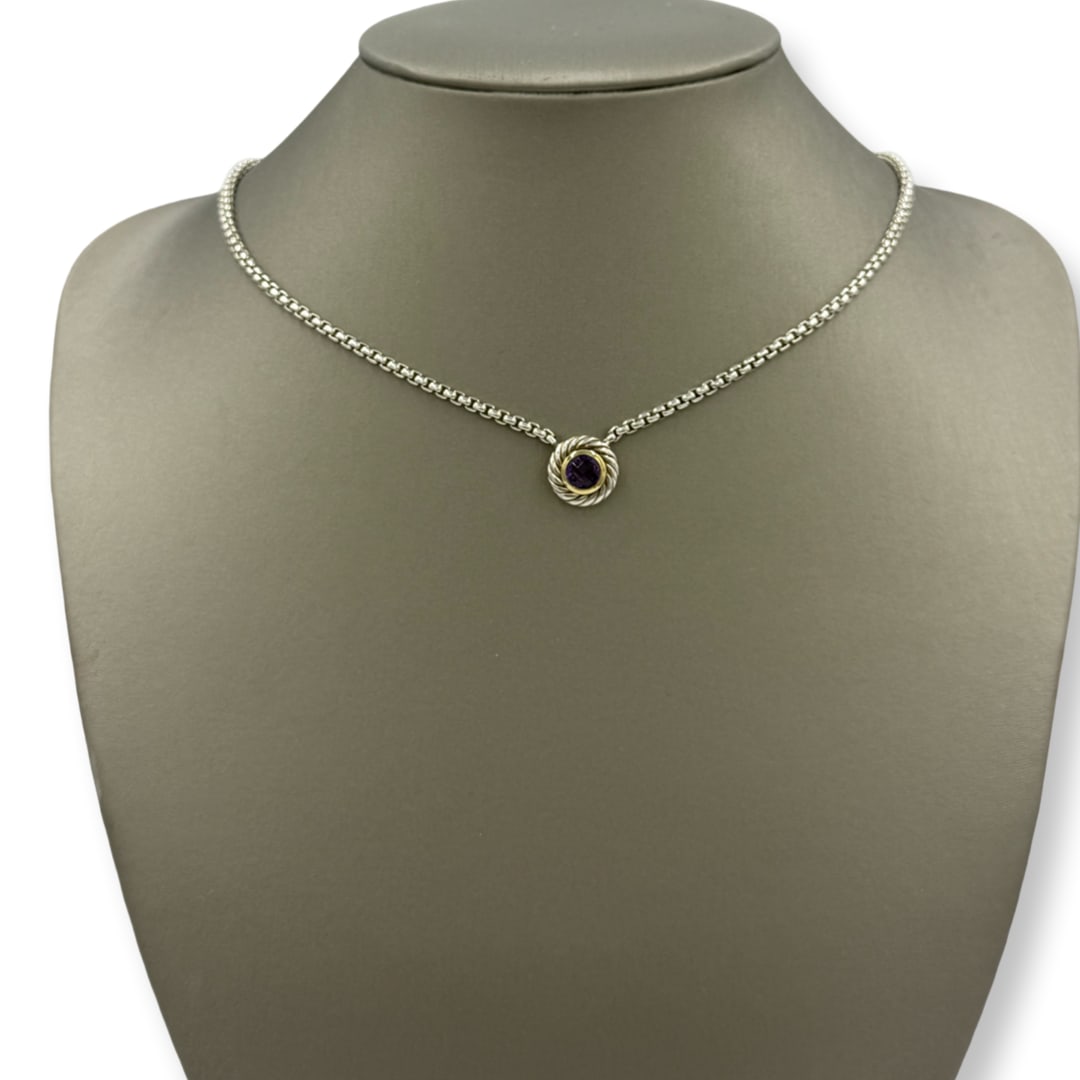 David Yurman Amethyst cookie necklace - 2