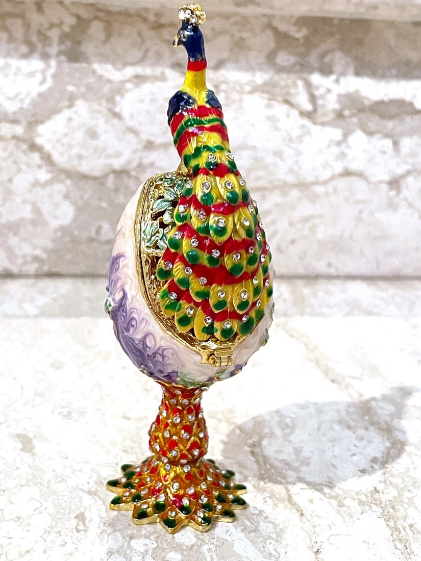 Gold Graduation Good Luck Faberg? Egg Trinket Box ? Imperial Pierre Lorren (1 of 6)