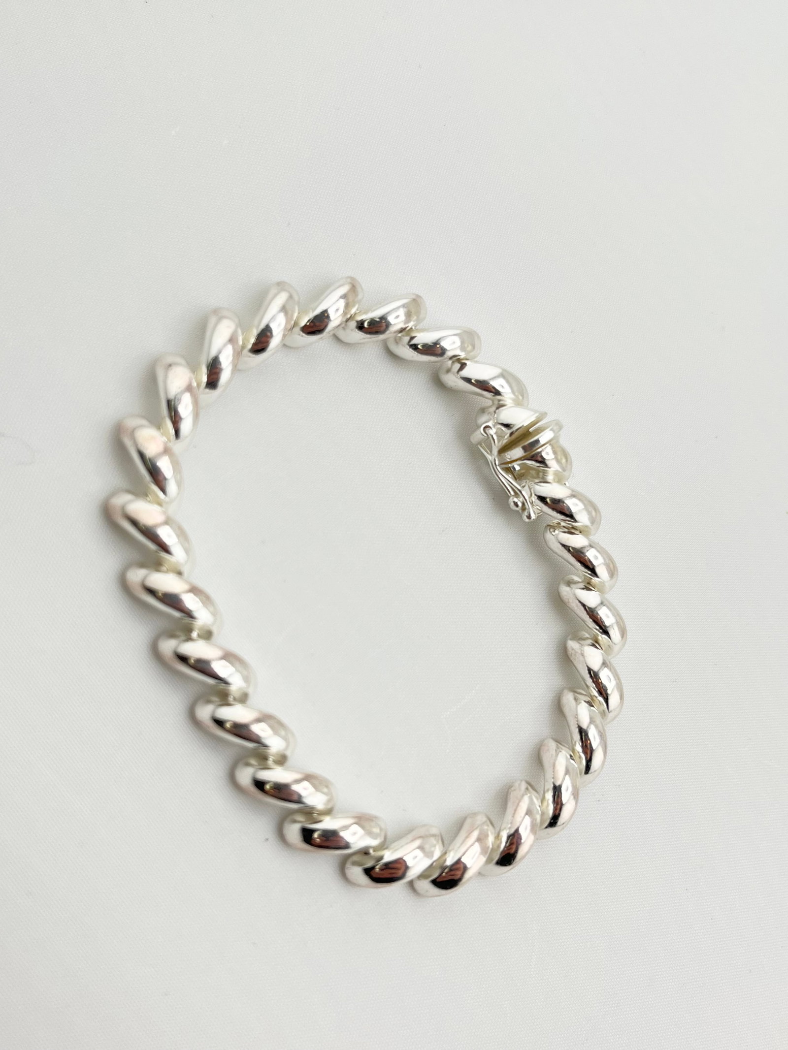 Italian 925 Sterling Silver Solid San Marco Bracelet - 2