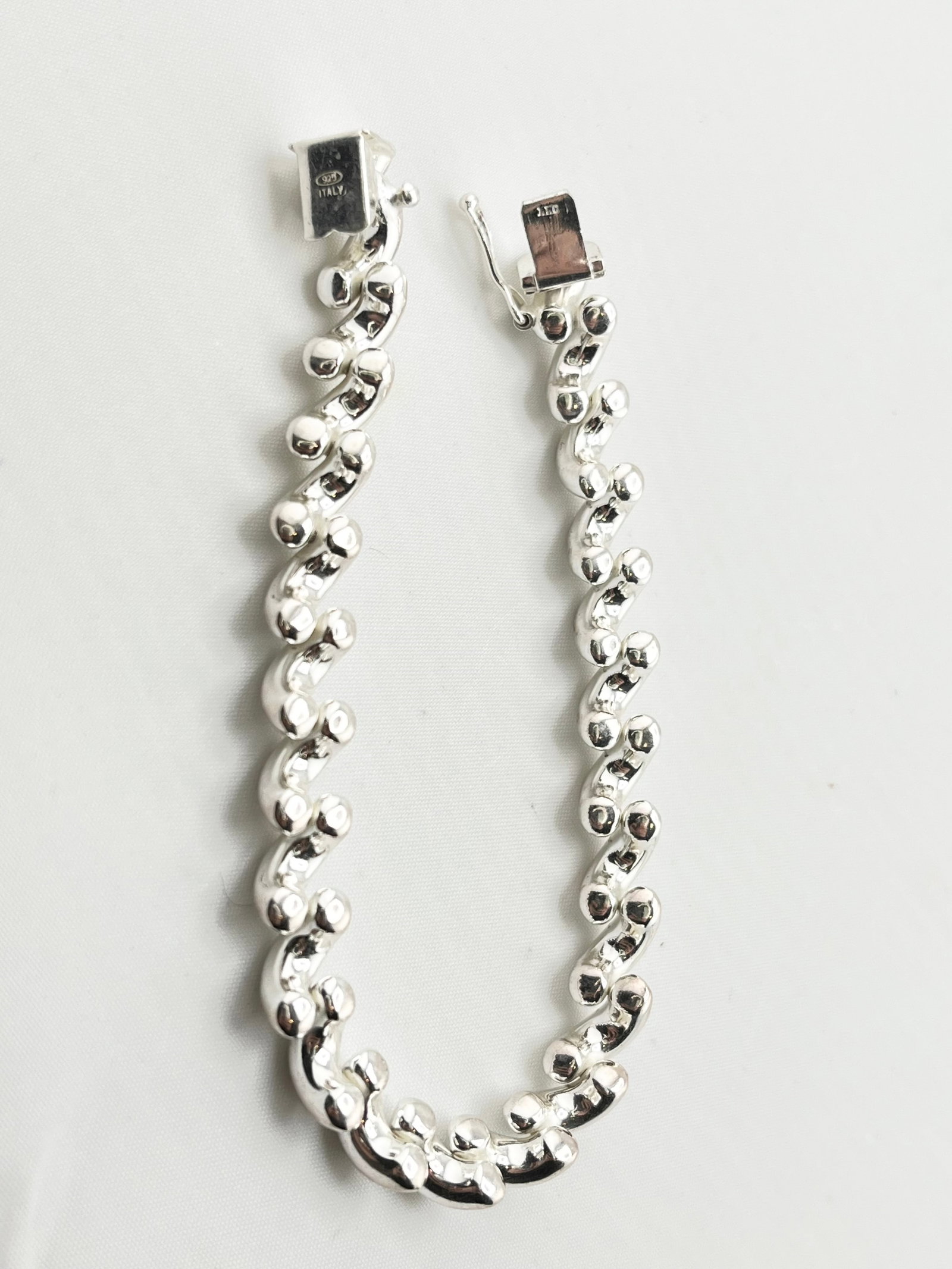 Italian 925 Sterling Silver Solid San Marco Bracelet - 4