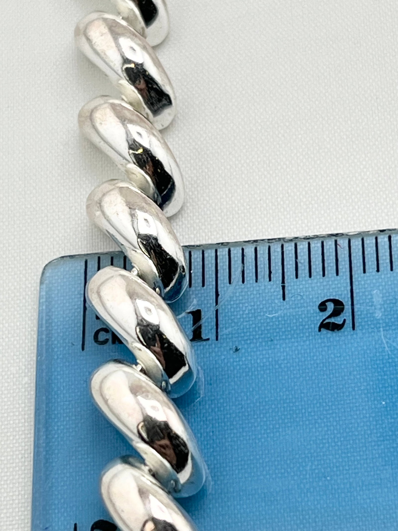 Italian 925 Sterling Silver Solid San Marco Bracelet - 6