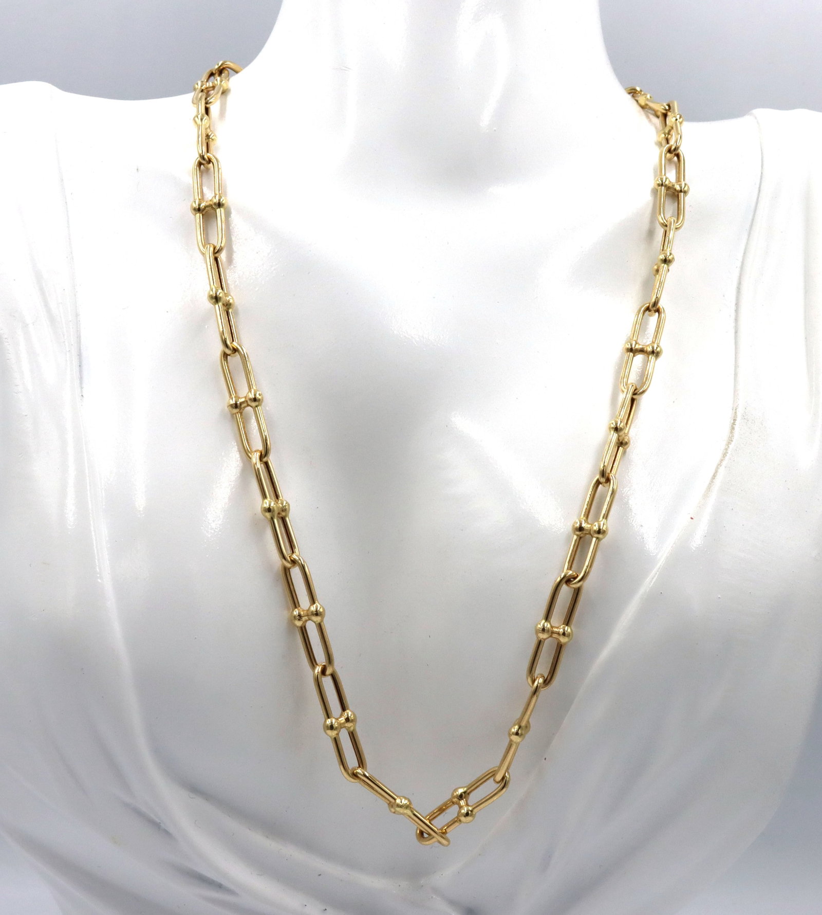 18kt Yellow gold paper clip chain necklace (1 of 5)