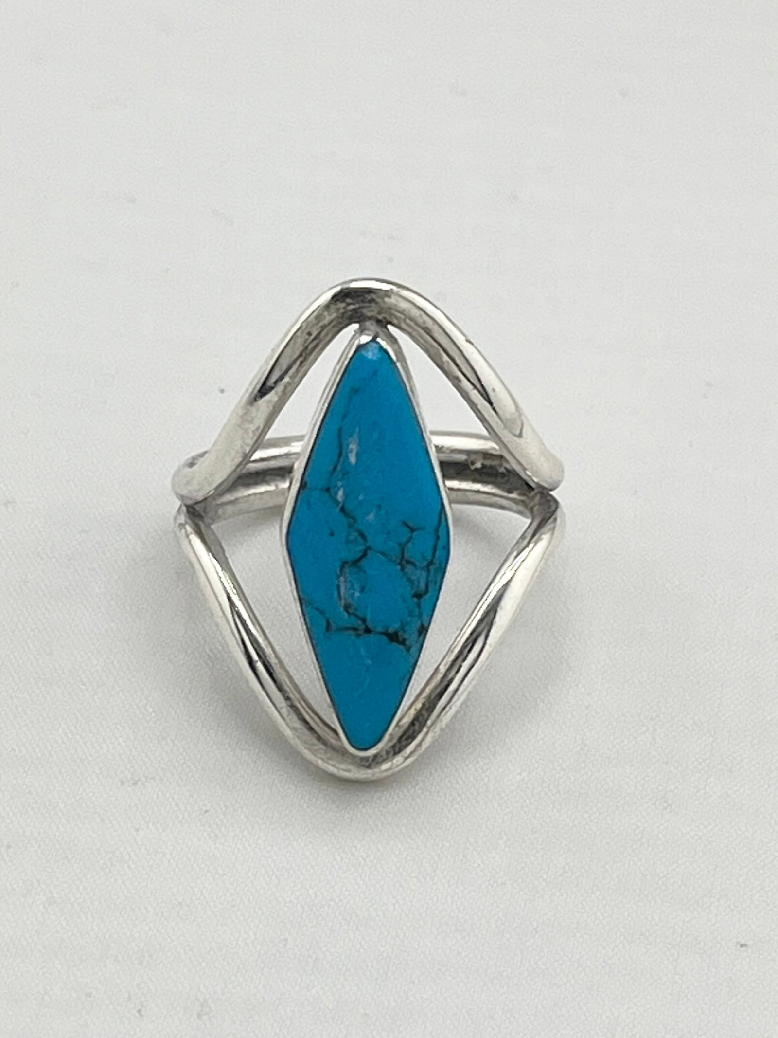 925 Sterling Silver Vintage Southwestern Turquoise Ring (1 of 6)