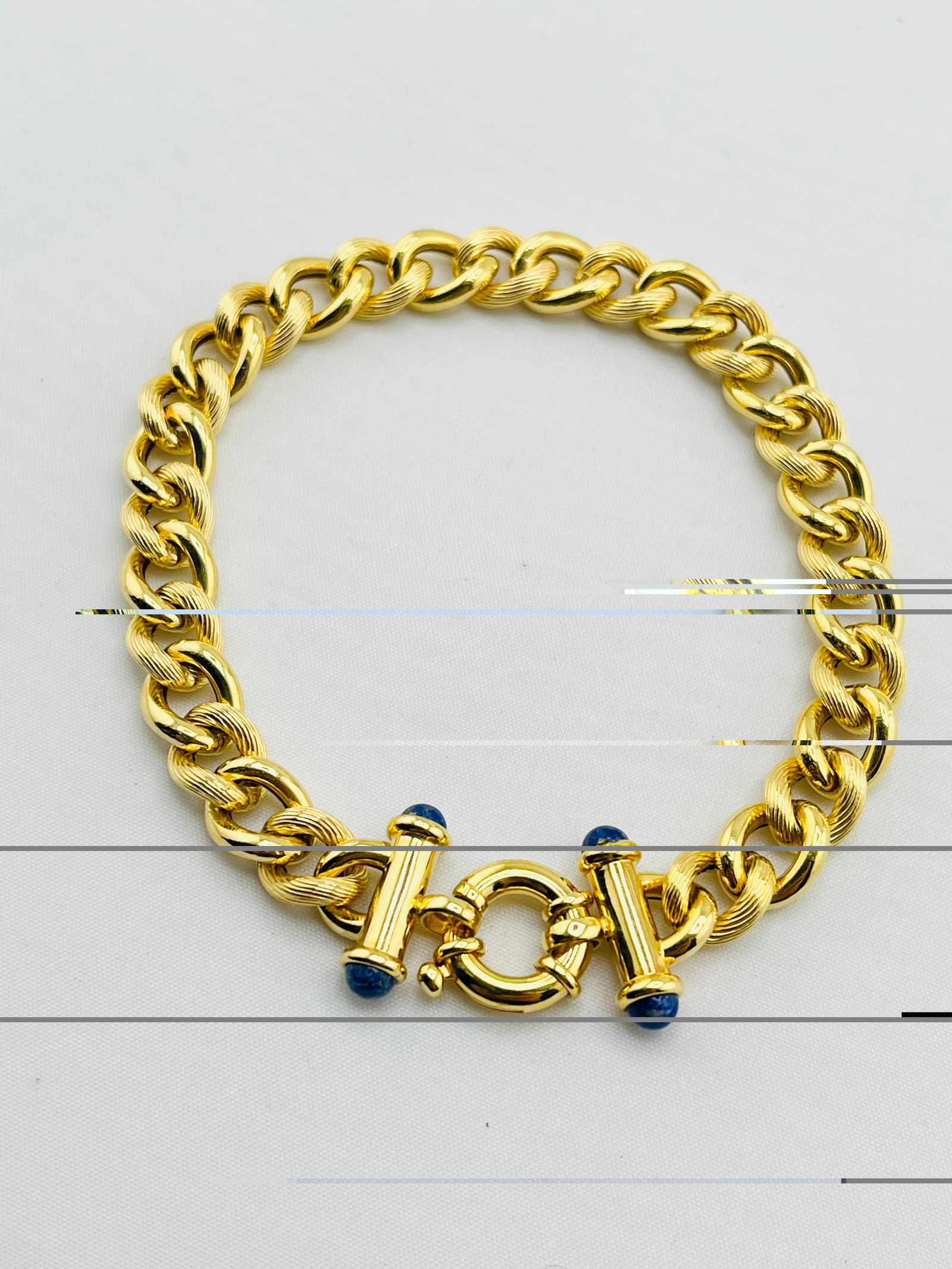 Italian 14KT Yellow Gold Curb Link Bracelet (1 of 6)