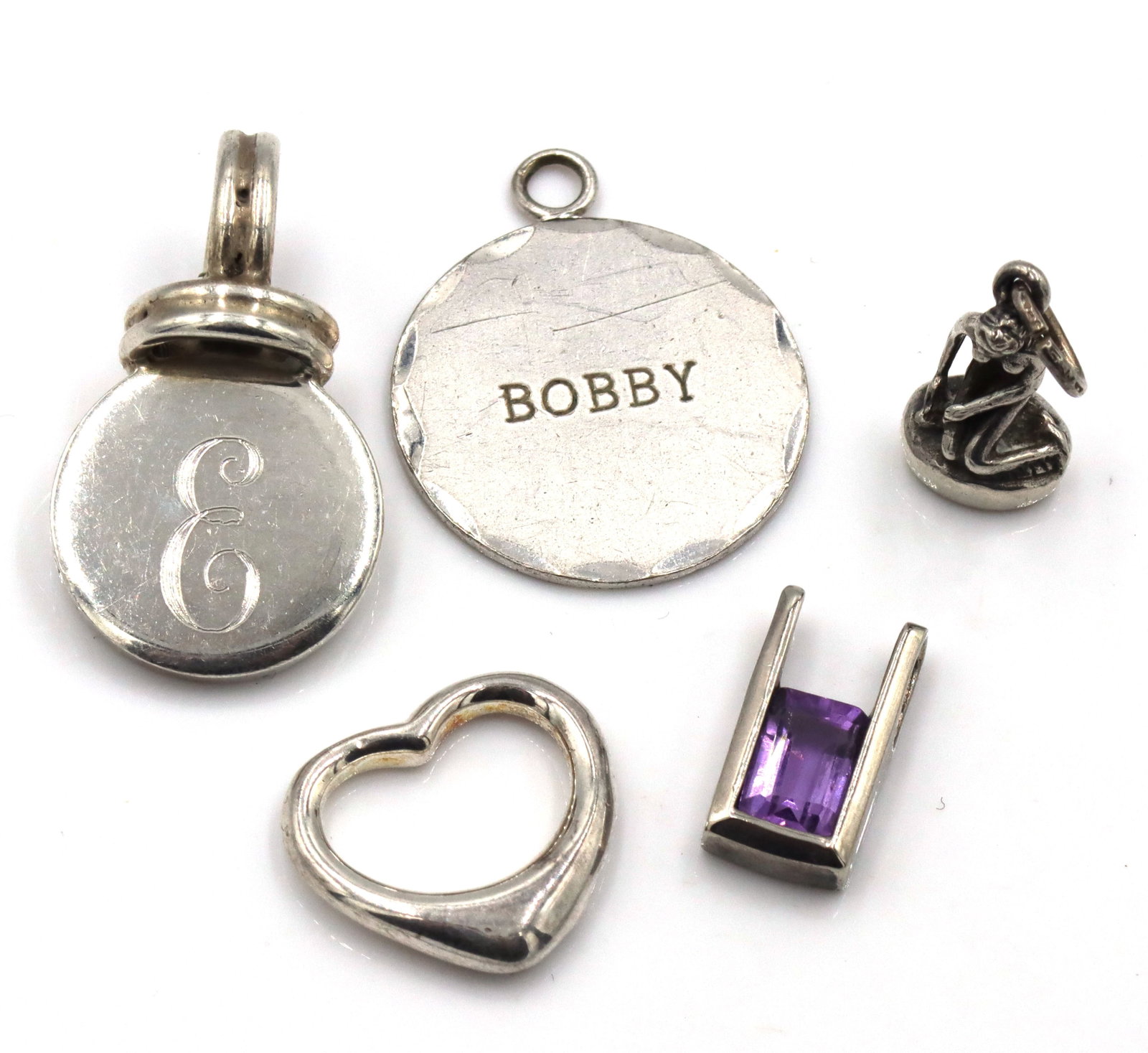 Group lot of 5 Vintage 925 sterling silver charms (1 of 4)