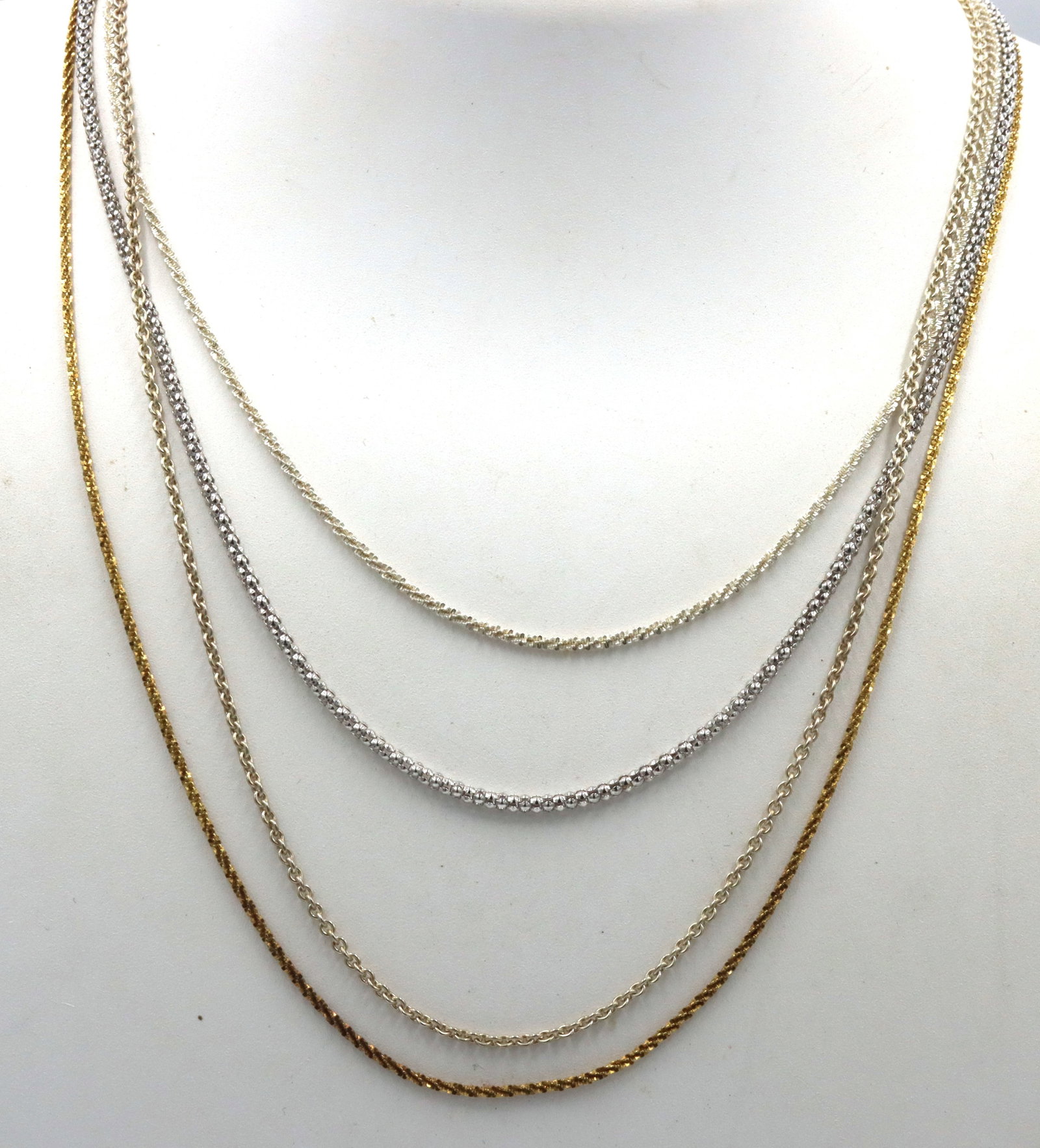 Group lot of 4 Vintage 925 sterling silver chains (1 of 6)
