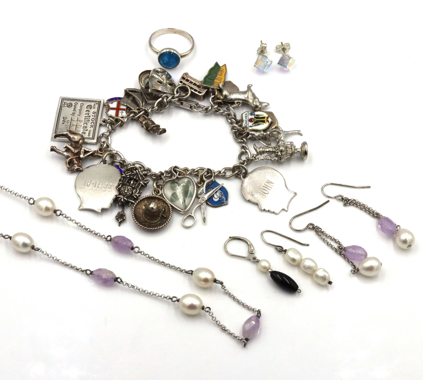 Lot of Vintage 925 sterling silver mixed jewelry (1 of 7)