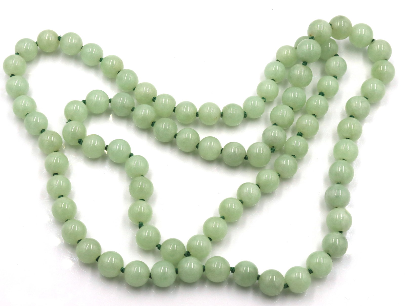Green Jade beaded necklace - 4