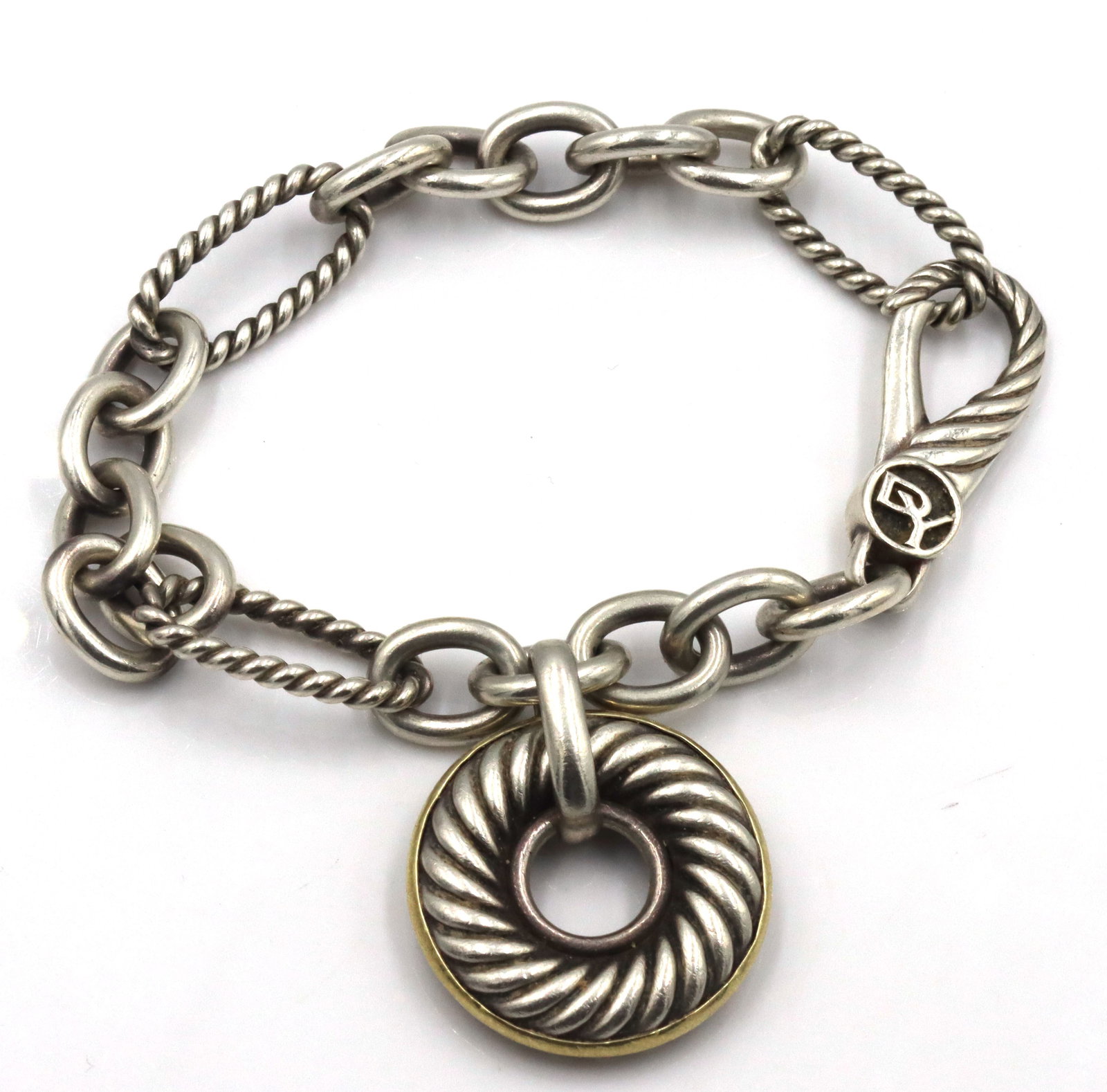 David Yurman carved cable disc bracelet (1 of 7)