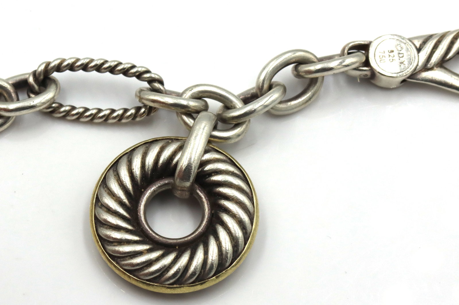 David Yurman carved cable disc bracelet - 6
