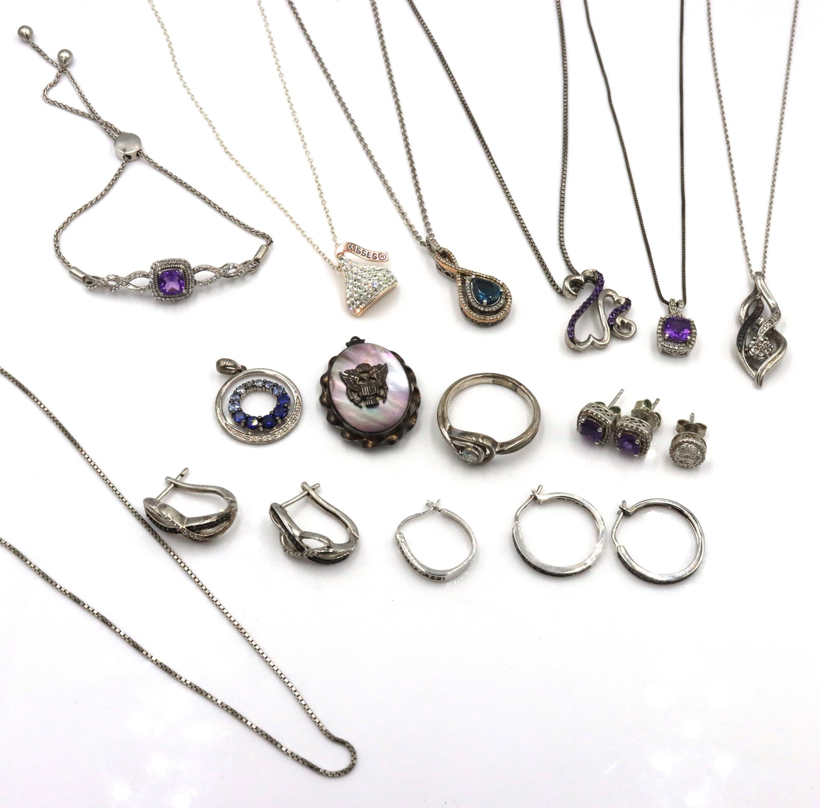 Group lot of Vintage 925 sterling silver mixed jewelry (1 of 11)