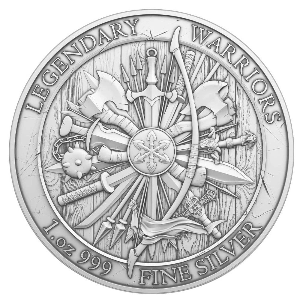 Eric Bloodaxe Design 1 Troy oz .999 Fine Silver Round Bar Viking Norse Warrior Collectible: Eric Bloodaxe design 1 Troy oz .999 fine silver round bar featuring the iconic , inspired by the legendary Norse Viking king known for his fierce rule and warrior legacy. Whether you?re adding to your