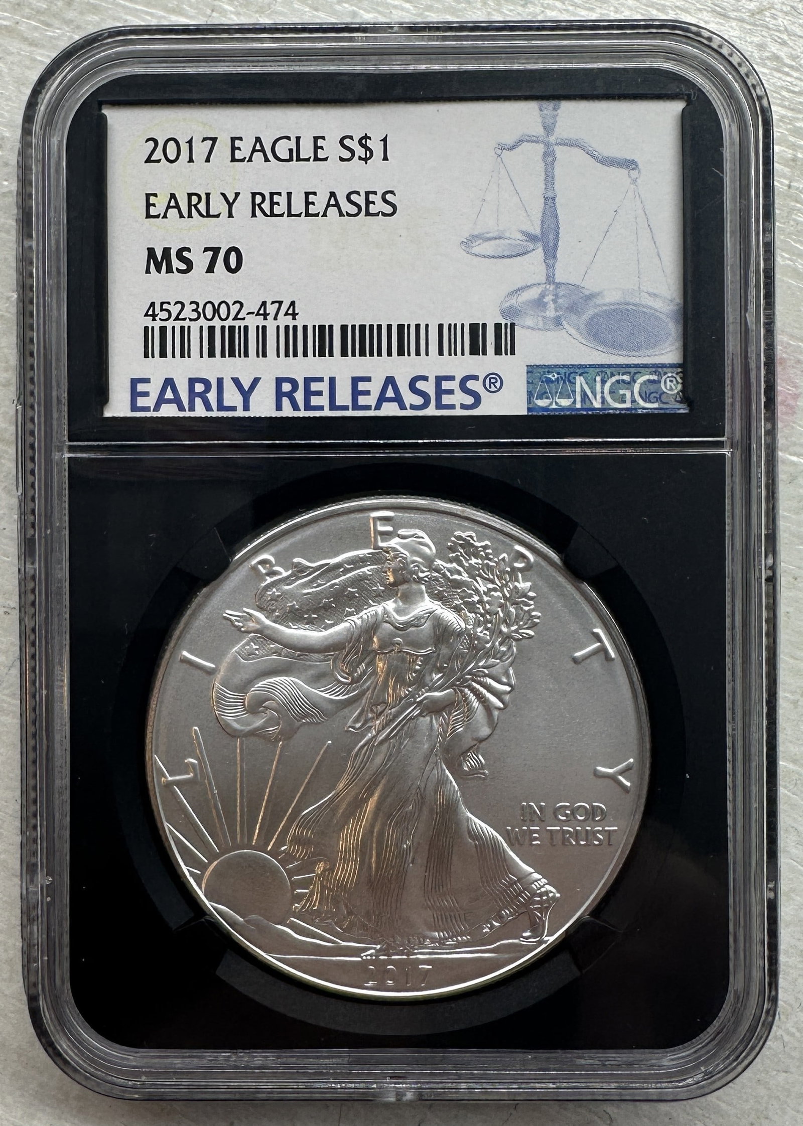 2017 American Silver Eagle $1 NGC MS70 Early Releases (1 of 2)