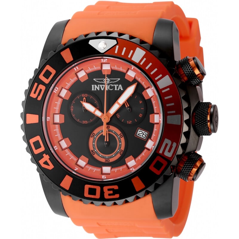 Invicta Sea Hunter Chronograph GMT Black Dial Men's Sport Watch: Make a bold statement with this rugged and oversized Invicta Sea Hunter sport watch, designed for performance, durability, and everyday versatility. Featuring a substantial stainless steel case