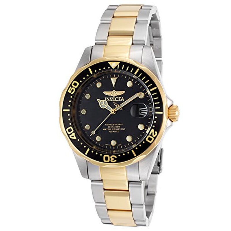 Invicta Pro Diver Black Dial Two-Tone Men's Watch (1 of 1)