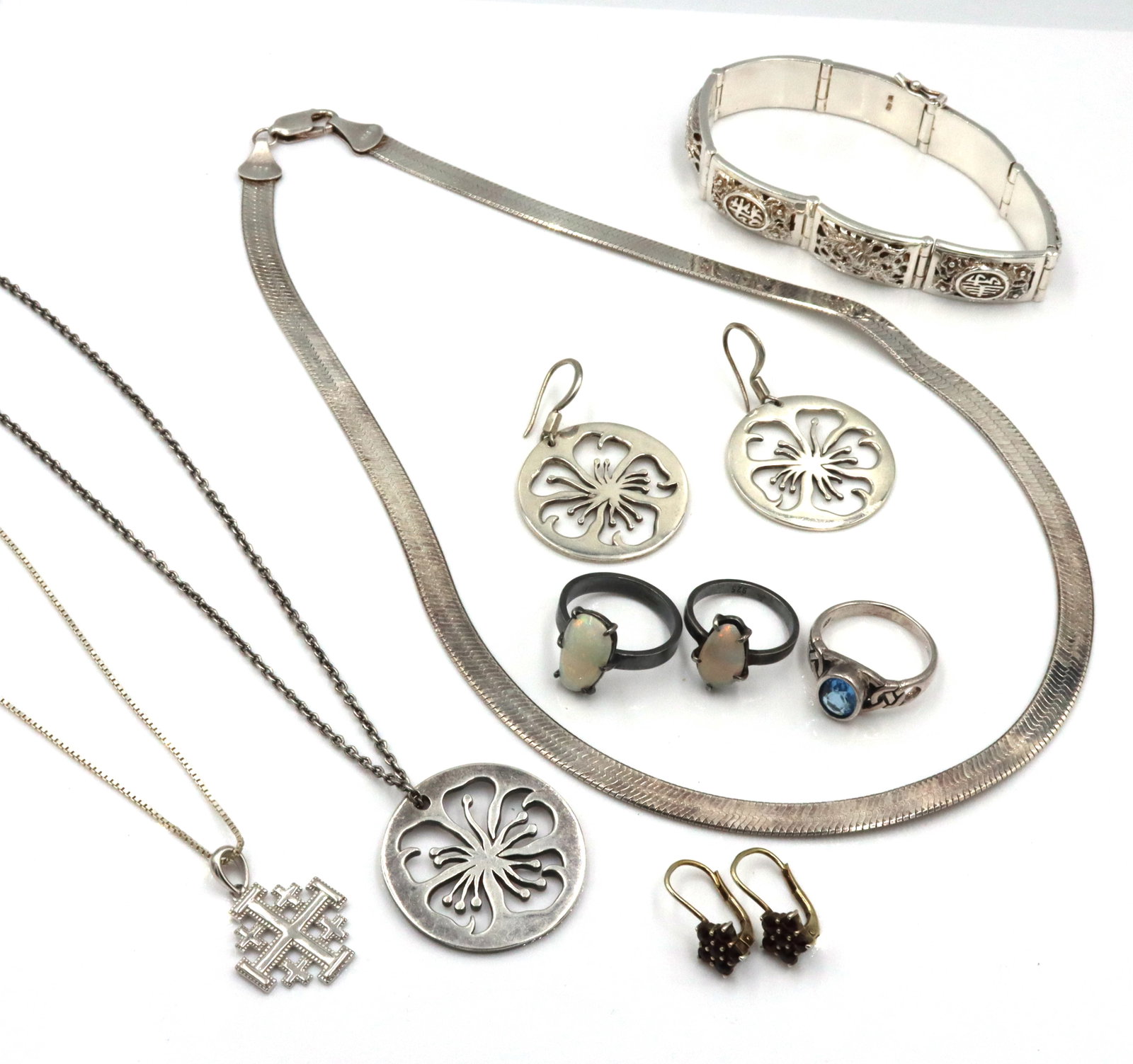 Big group lot of vintage 925 sterling silver mixed jewelry (1 of 14)