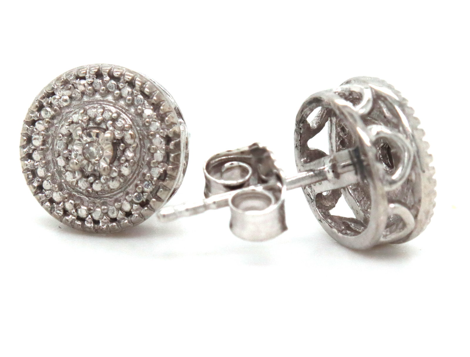 925 Sterling silver cluster stud earrings - 2