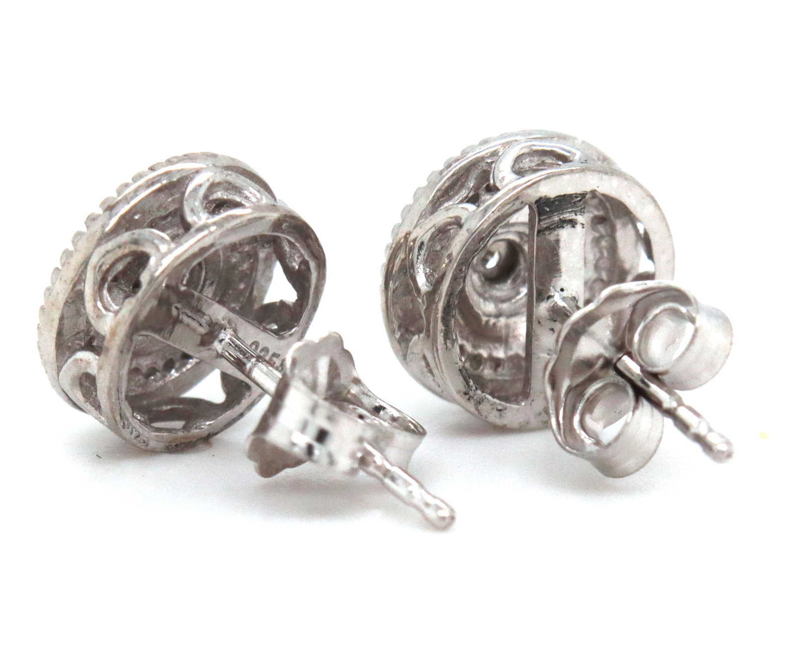 925 Sterling silver cluster stud earrings - 3