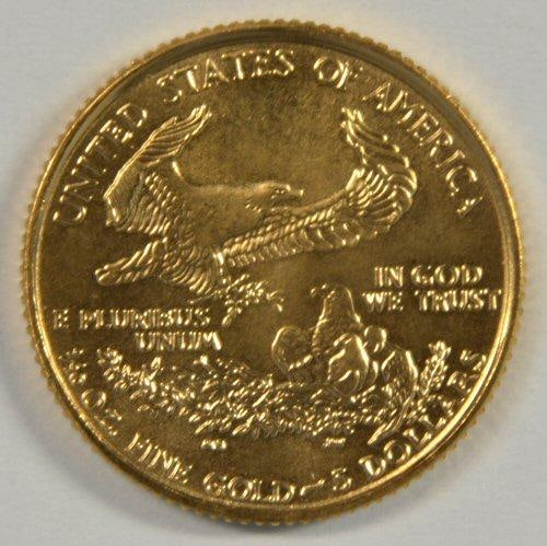 1998 $5 American Gold Eagle Coin | 1/10 oz Fine Gold Brilliant Uncirculated (Approx. MS-65) - 2