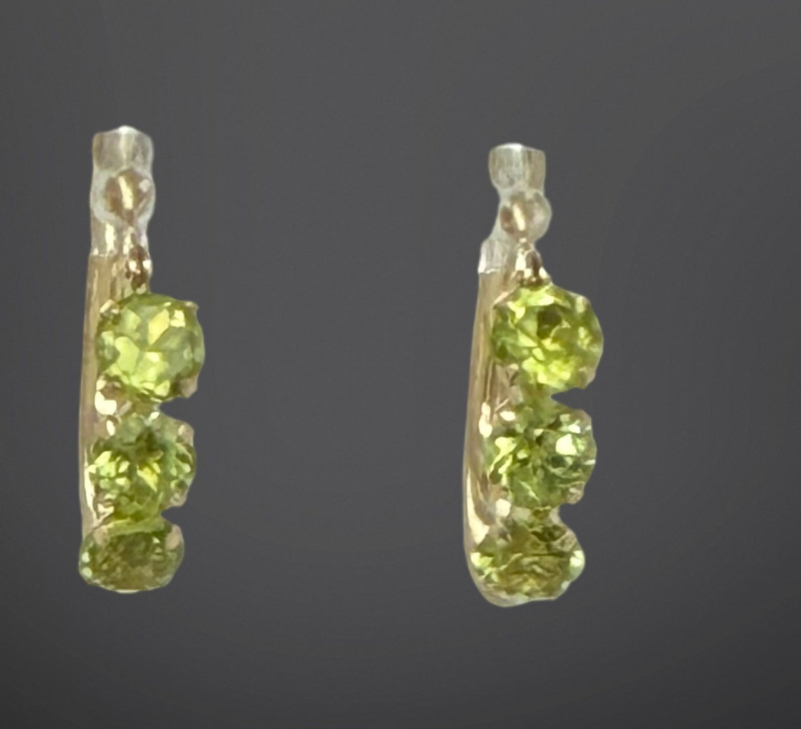 1.80ctw Peridot Huggie earrings (1 of 3)