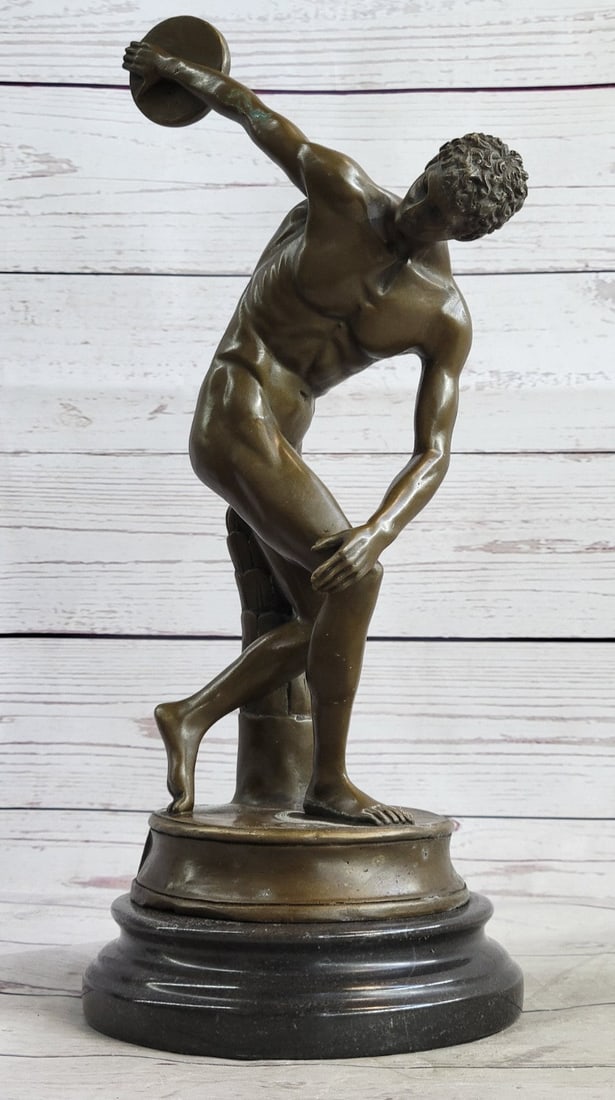 Discus Thrower Bronze Sculpture - 3
