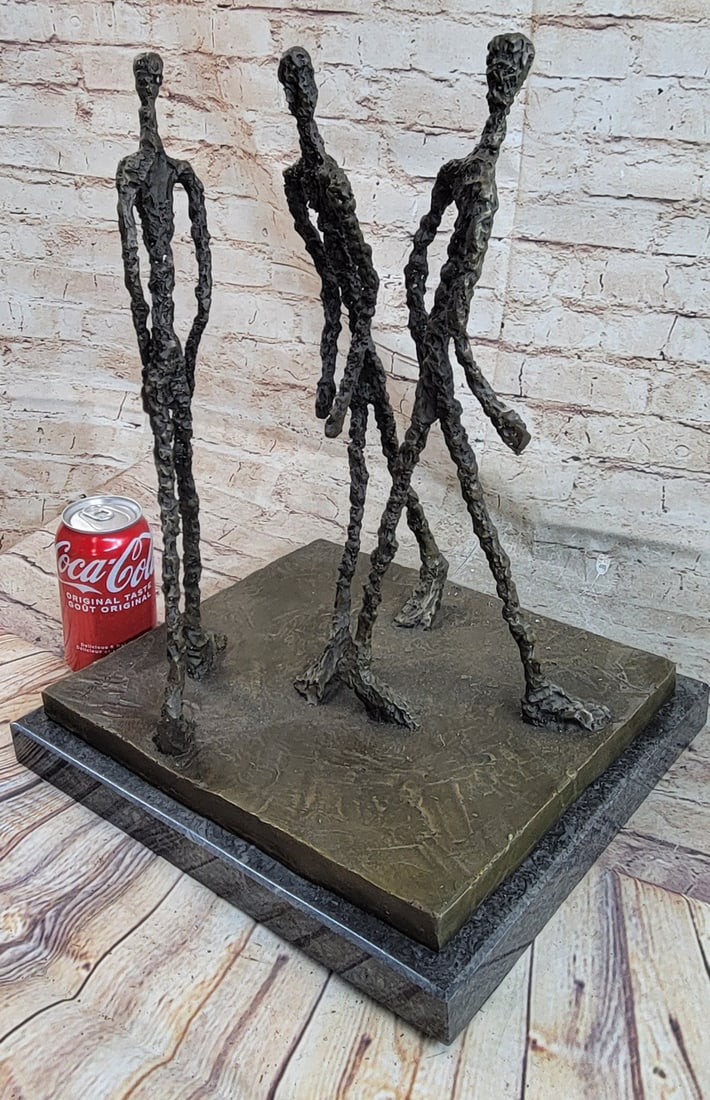Three Walking Man Bronze Sculpture - 2