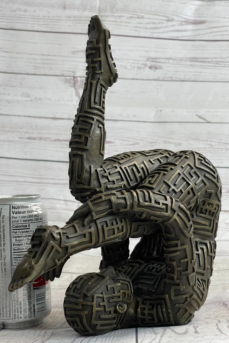 Yoga Exercise Bronze Sculpture - 2