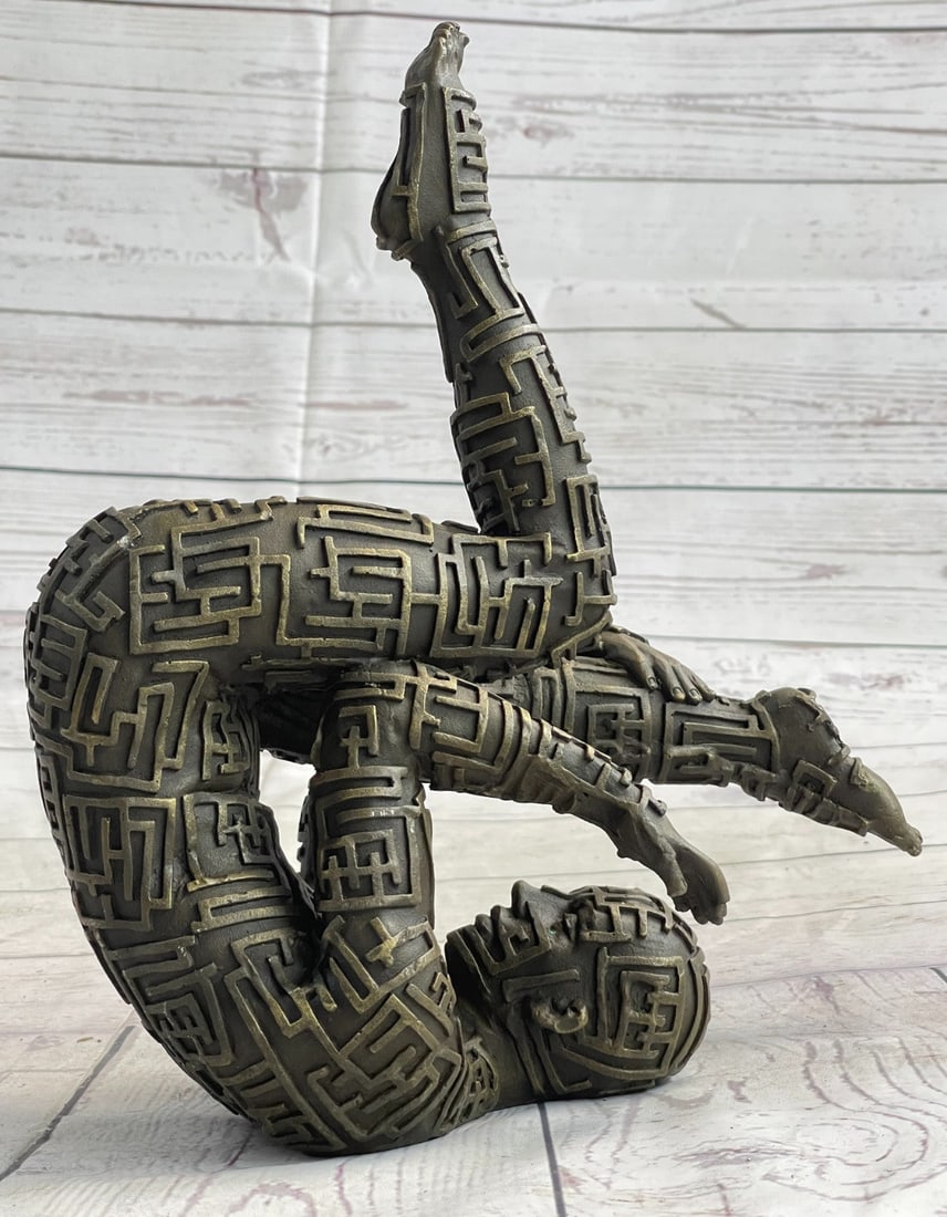 Yoga Exercise Bronze Sculpture - 4
