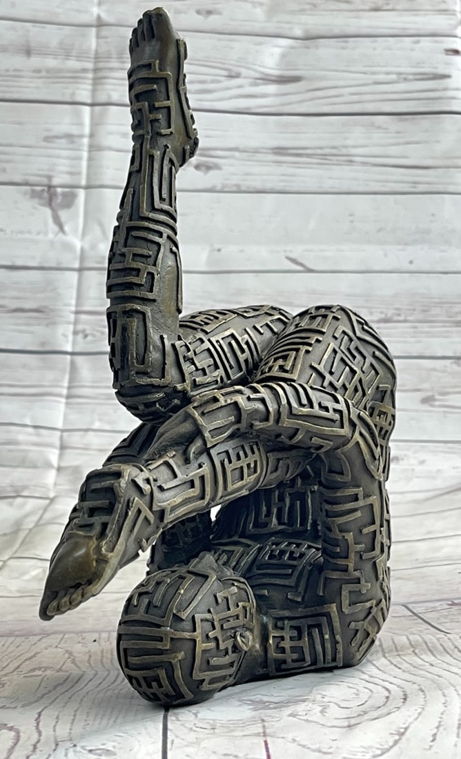 Yoga Exercise Bronze Sculpture - 7