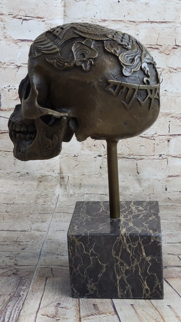 Skeleton Bronze Sculpture - 4