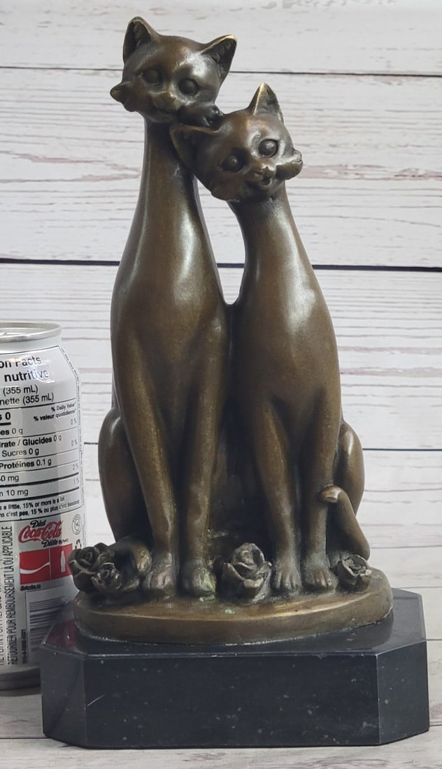 Two Cat Bronze Figurine - 2