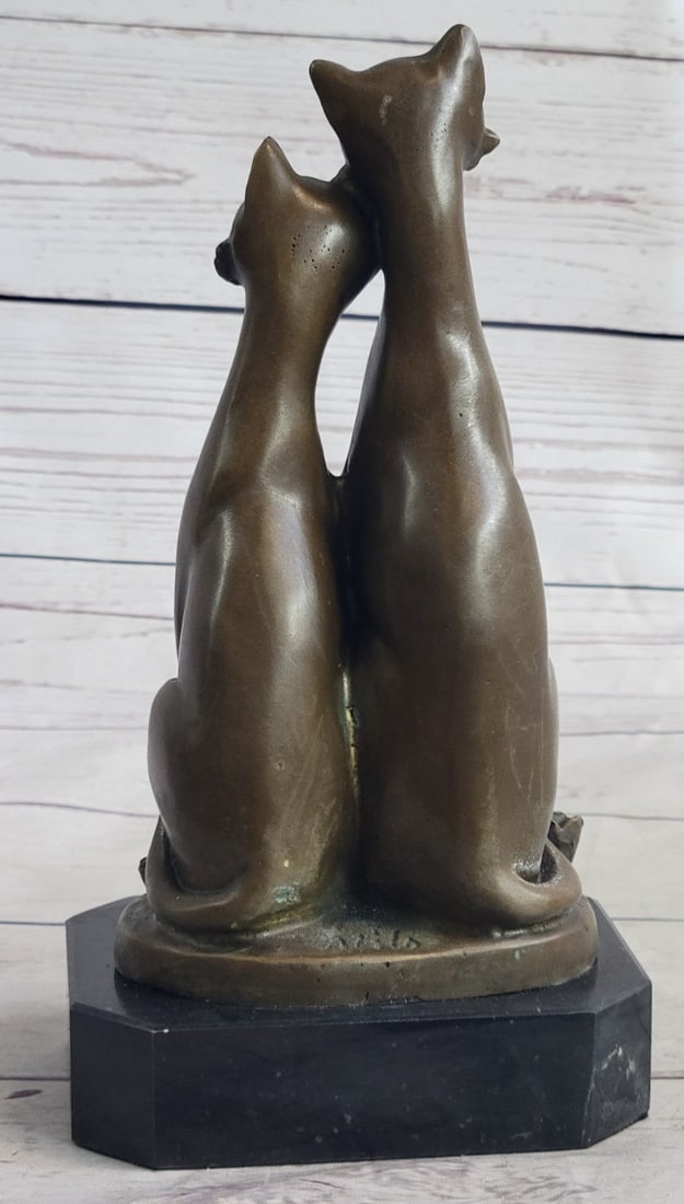 Two Cat Bronze Figurine - 5