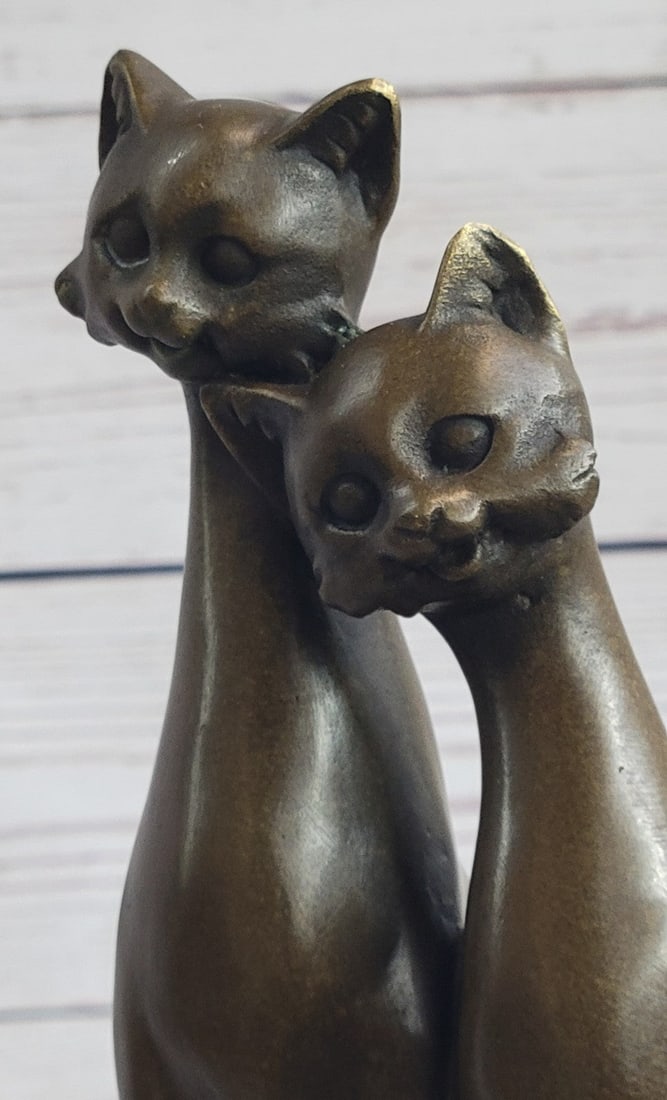 Two Cat Bronze Figurine - 8