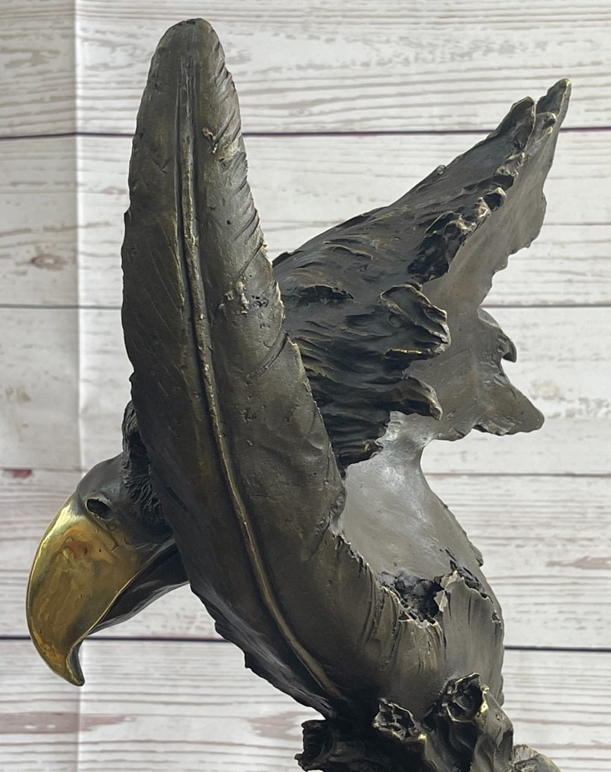 American Eagle Bronze Sculpture - 8