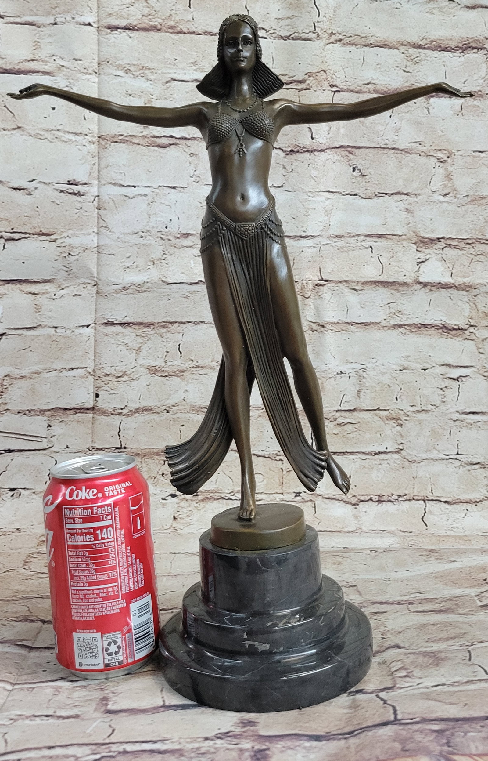 Belly Dancer Bronze Figurine - 2