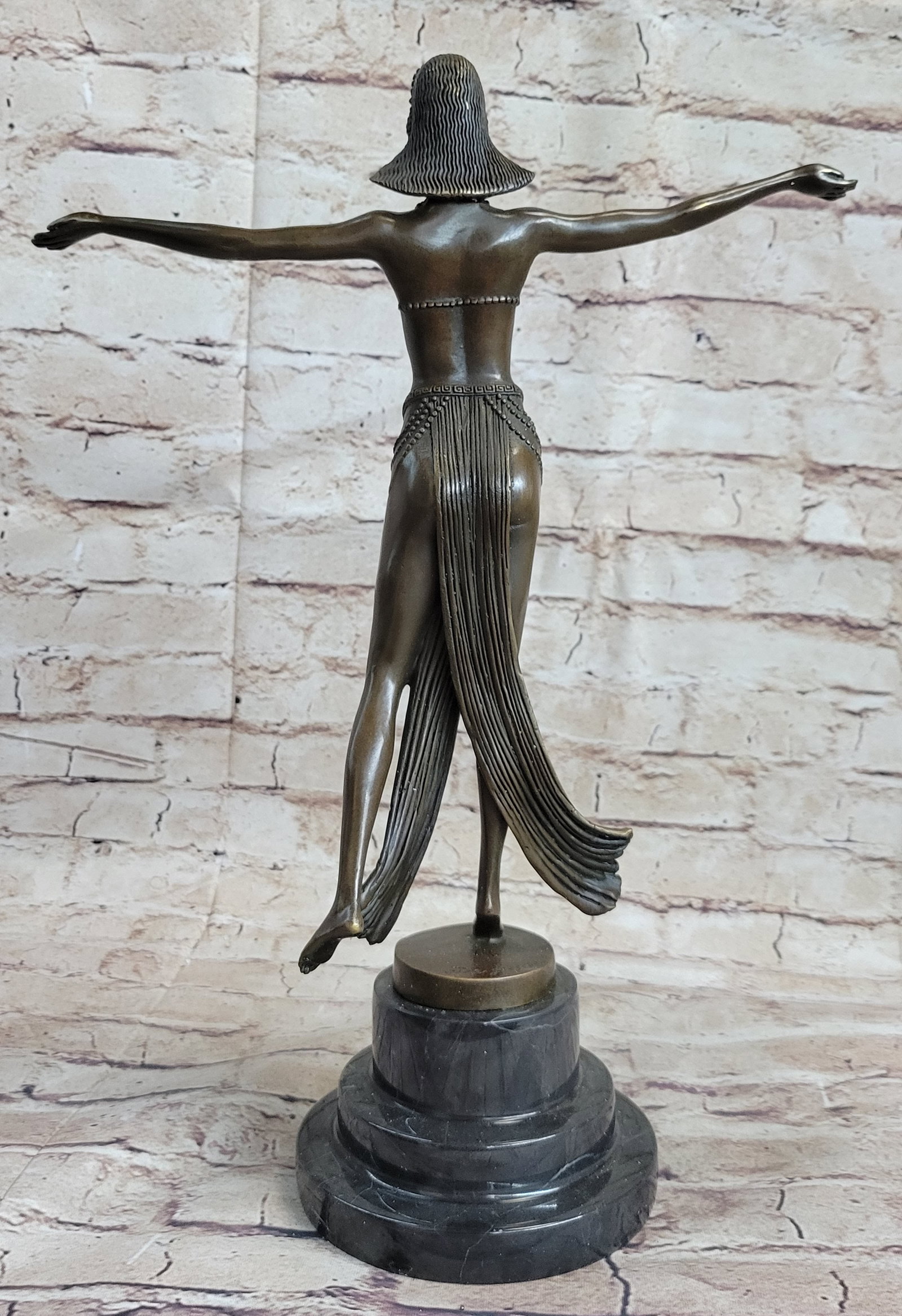Belly Dancer Bronze Figurine - 5