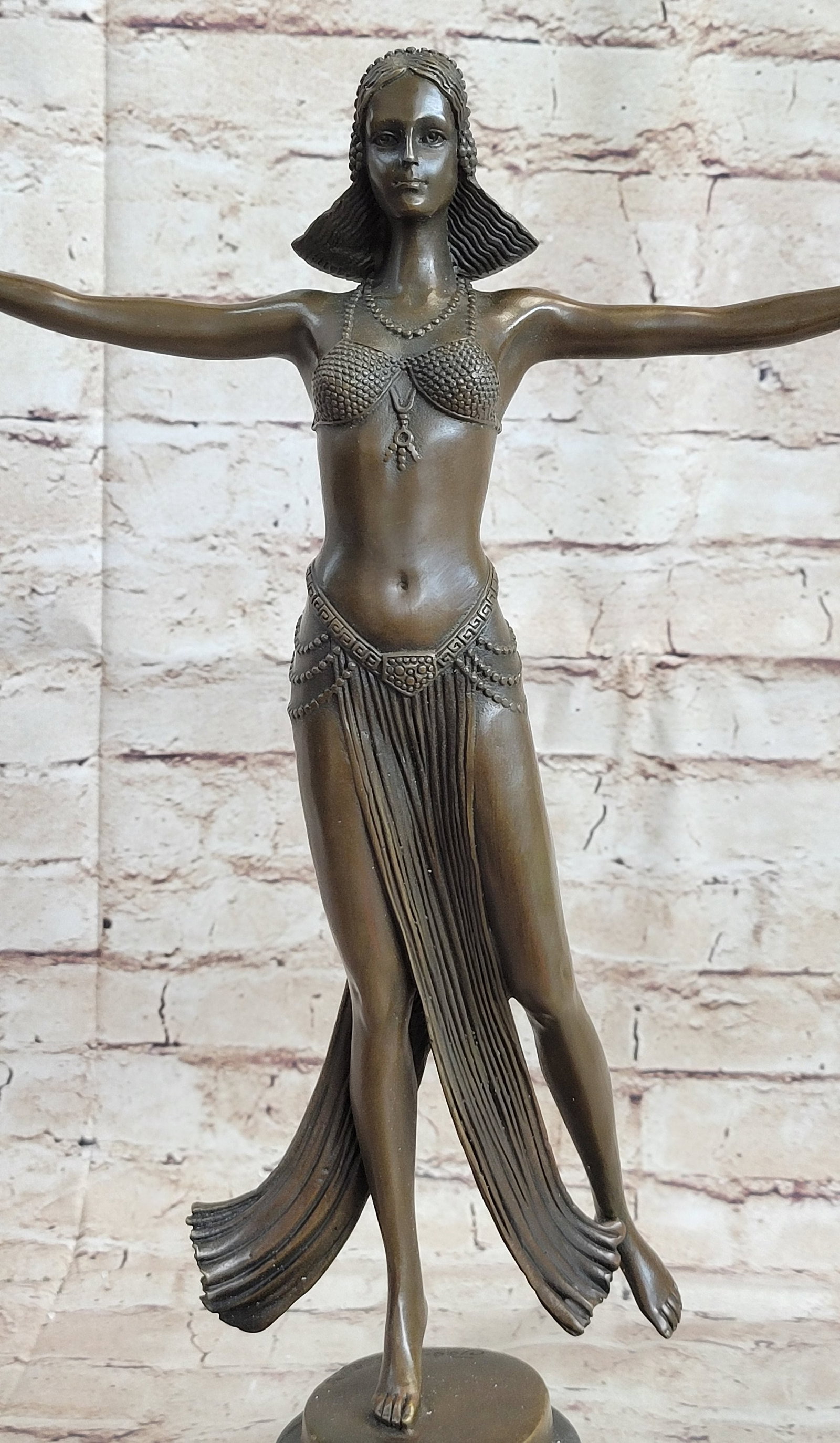 Belly Dancer Bronze Figurine - 6